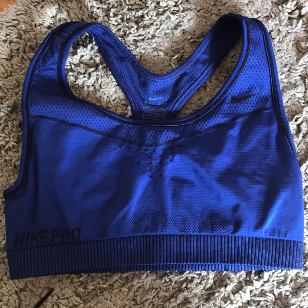Royal blue Nike pro sports bra